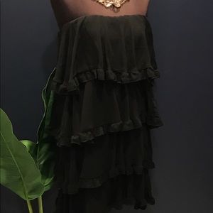 Black tier ruffle dress NEW